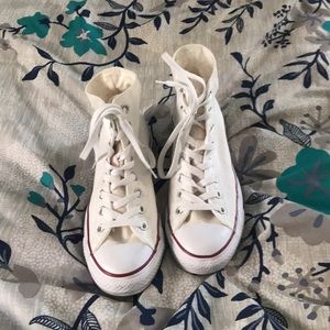 White Converse High Tops